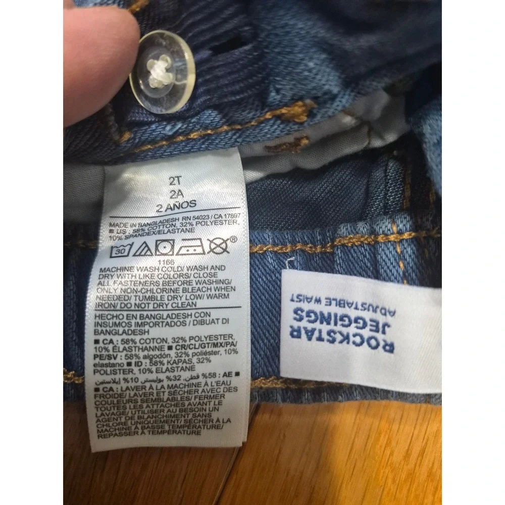 Old Navy Toddler Rockstar Jeggings Medium Wash Blue 360 Stretch 2T 785195-00-1